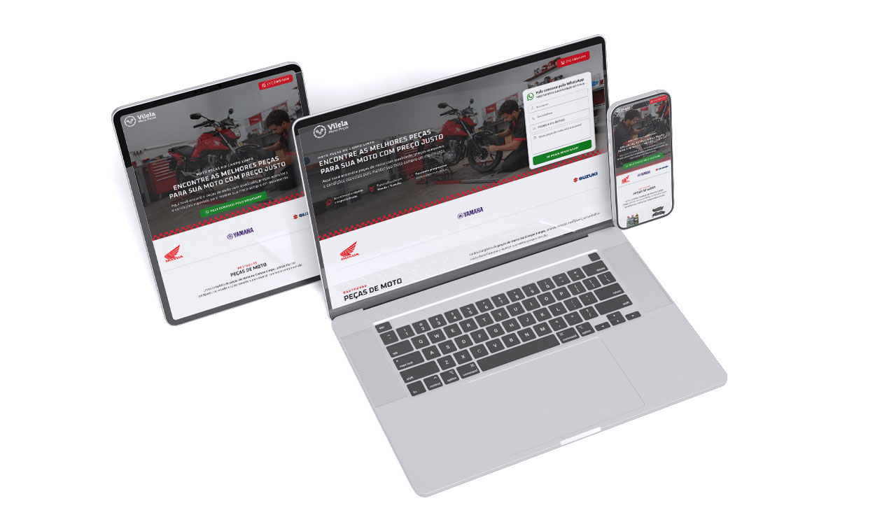 Inteface Site Vilela Moto Peças