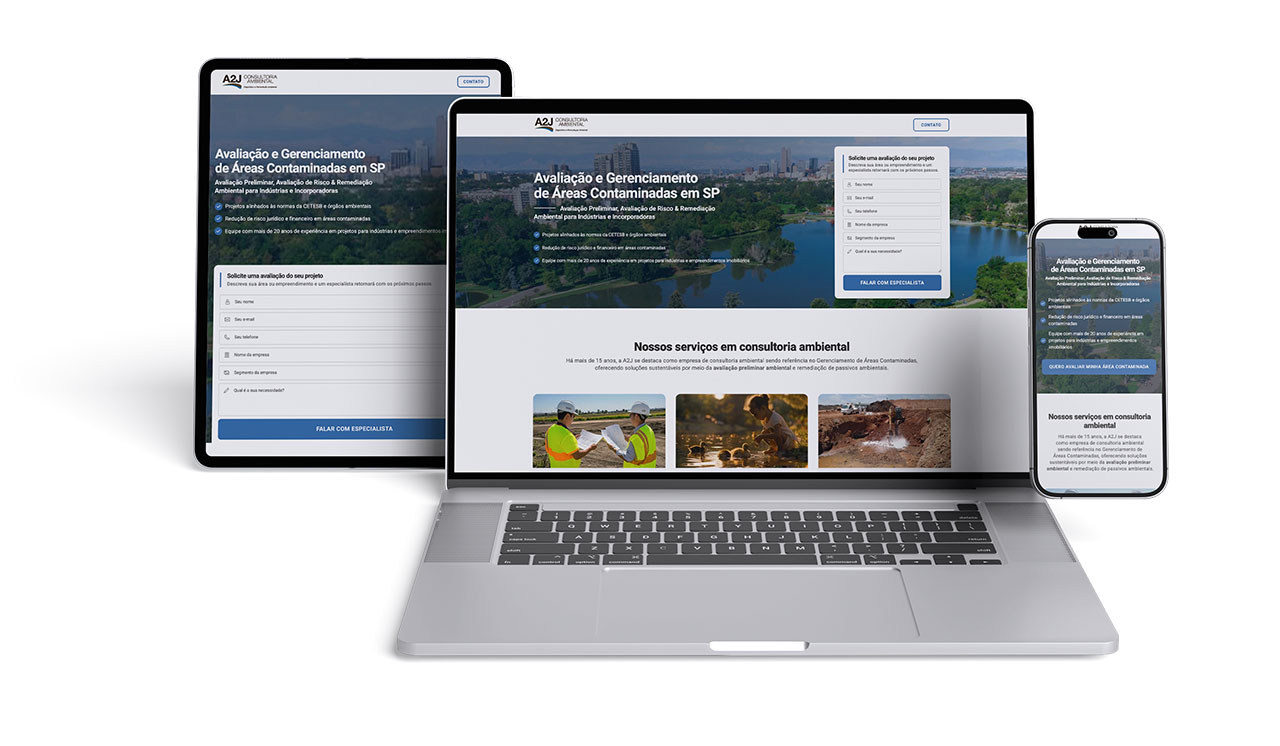 Interface Site A2J Consultoria Ambiental