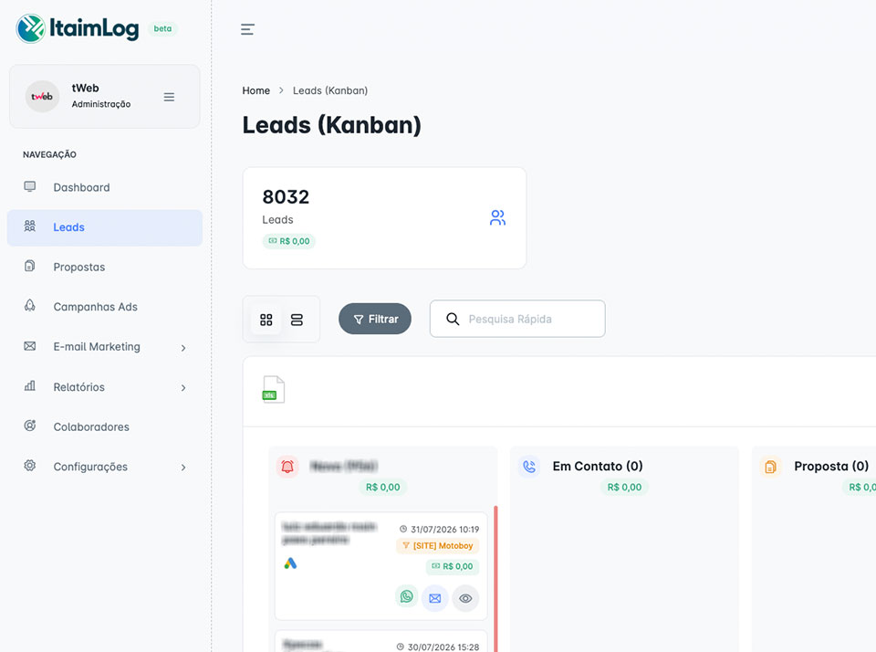 Resultado do case Itaim Log